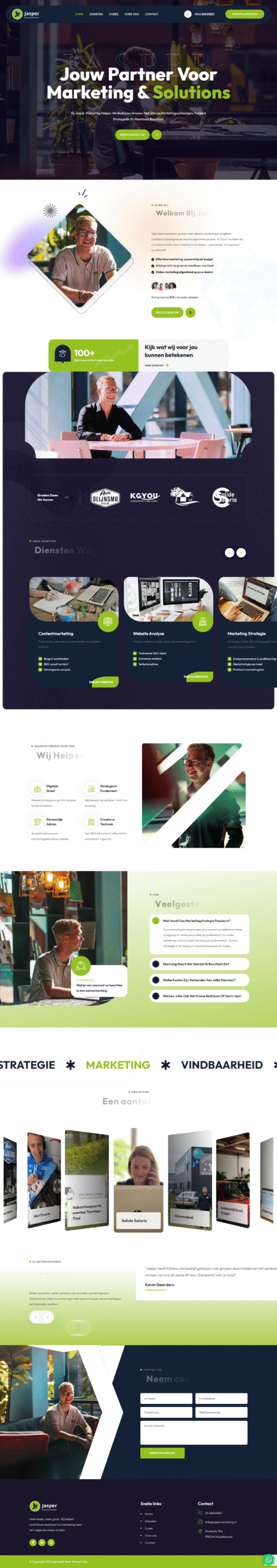 Jaspermarketing website gemaakt door Young Clicks webdesign