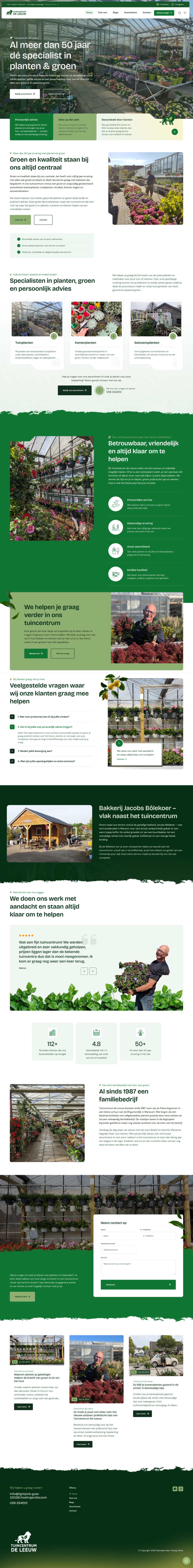 tuincentrum de leeuw website portfolio opsyk digitaal bureau website maken friesland