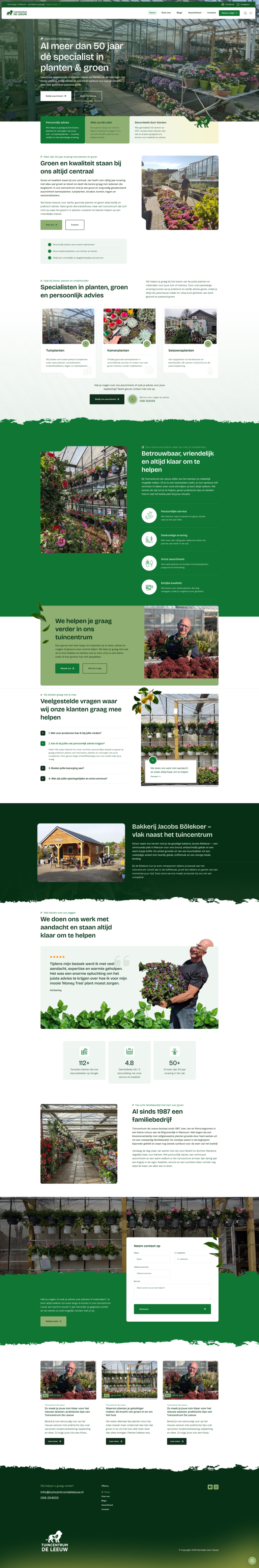 tuincentrum de leeuw website portfolio opsyk